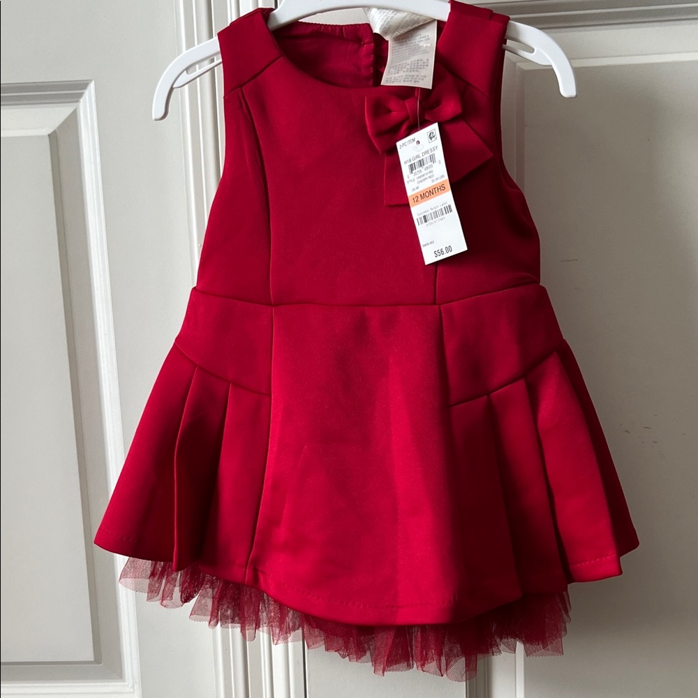Red Sleeveless Dress with Bow